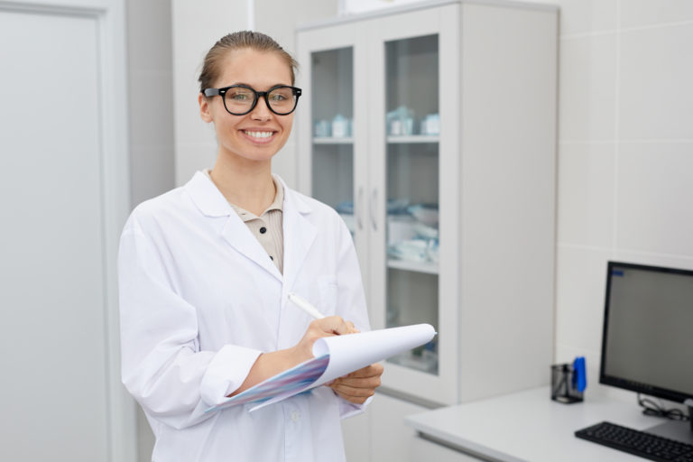 Female Medic at Workplace